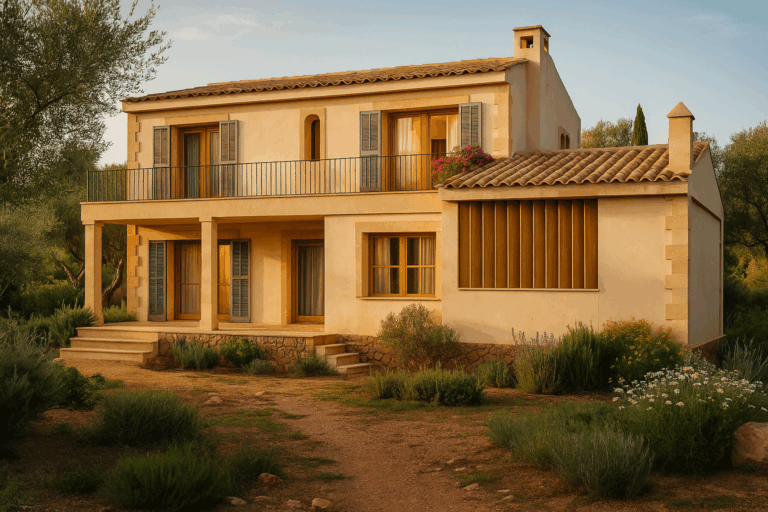 Fachada posterior del proyecto R59 en Son Gual, Mallorca.