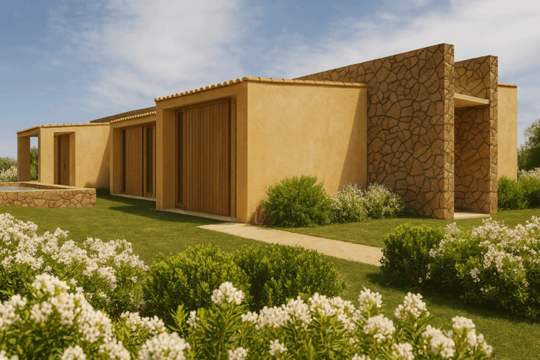 Estructura vista lateral del proyecto R61 en construcción en Son Gual, Mallorca.