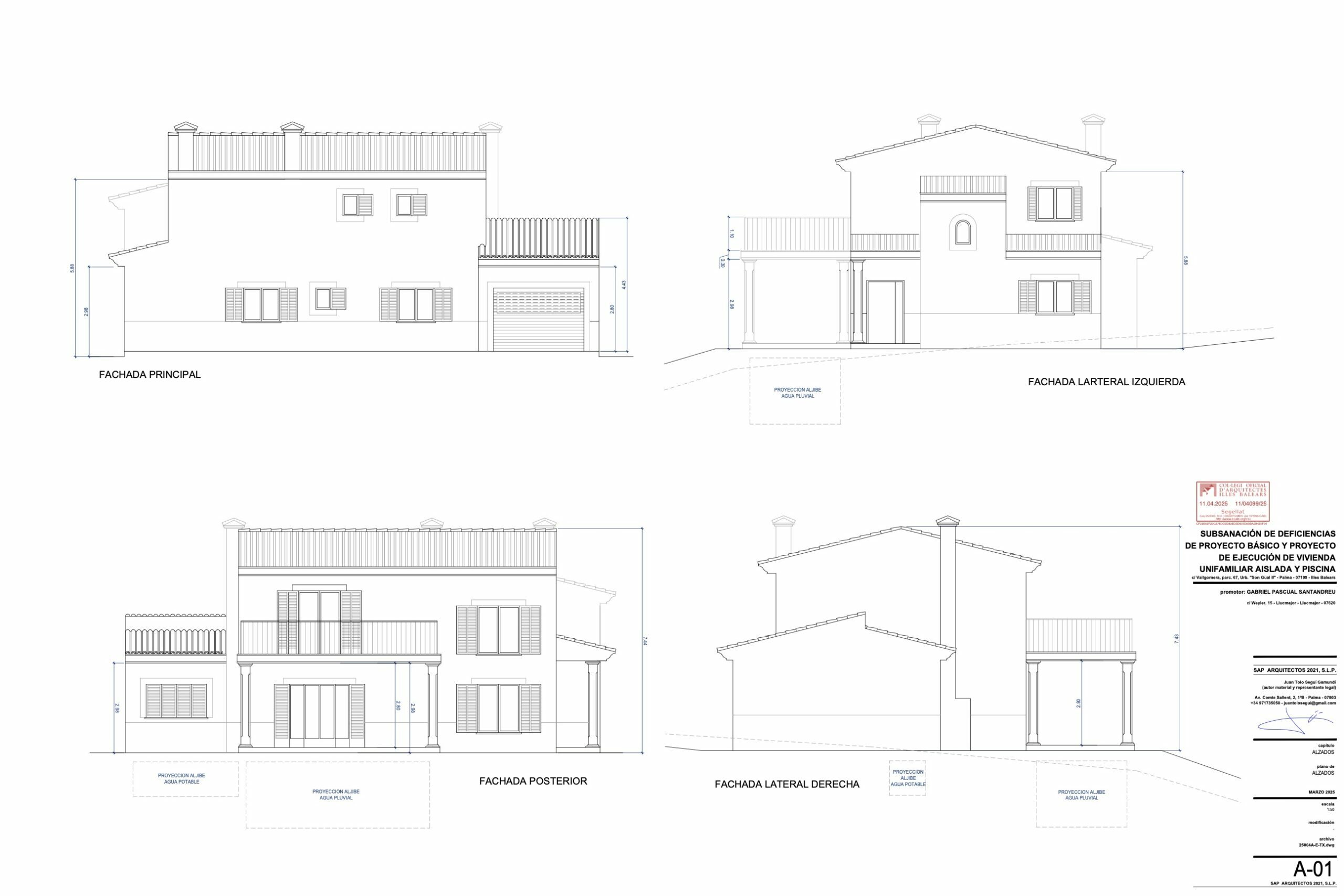 Información adicional del proyecto arquitectónico sobre la parcela rústica 67 en Son Gual, Mallorca.