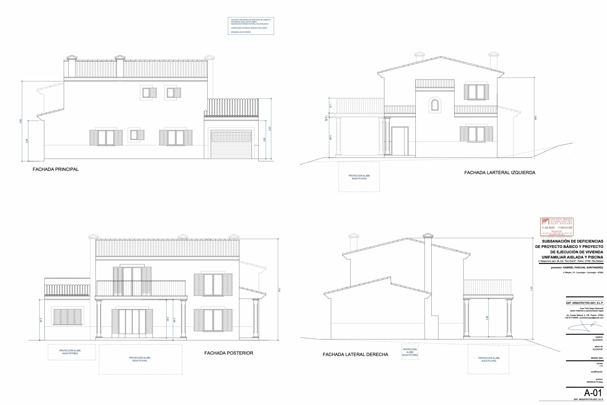 Información adicional del proyecto arquitectónico sobre la parcela rústica 68 en Son Gual, Mallorca.