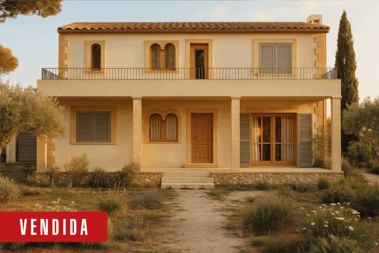 Fachada principal del proyecto R59 en Son Gual, Mallorca.